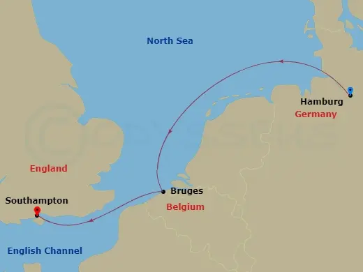Itinerary schematic diagram