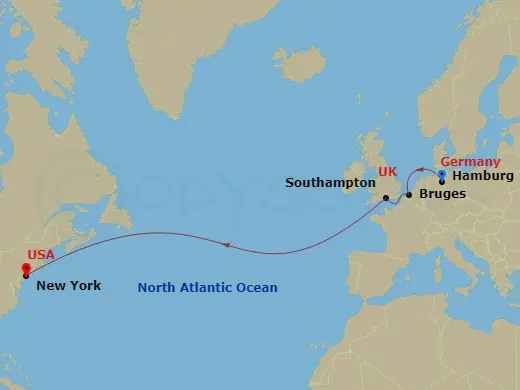 Itinerary schematic diagram
