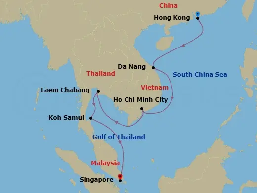 Itinerary schematic diagram