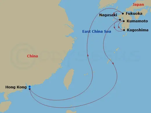 Itinerary schematic diagram