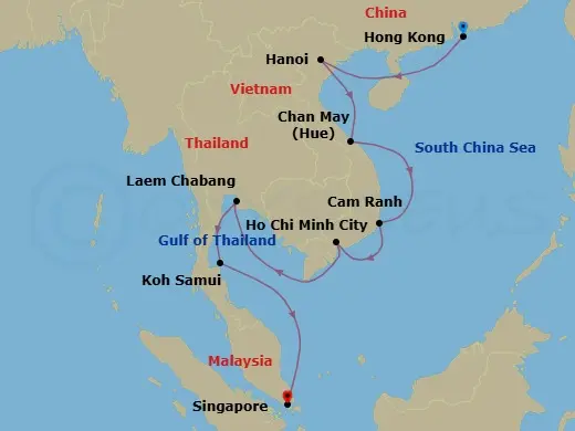 Itinerary schematic diagram