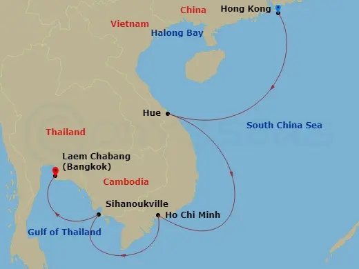 Itinerary schematic diagram