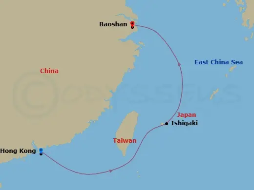 Itinerary schematic diagram