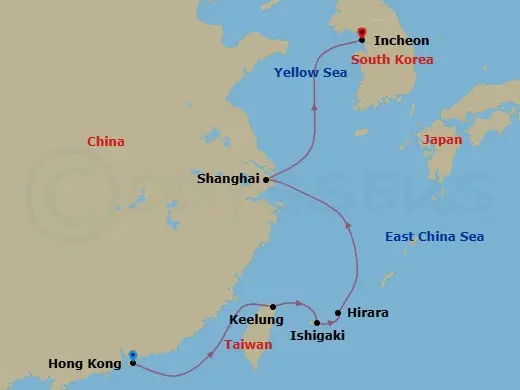Itinerary schematic diagram