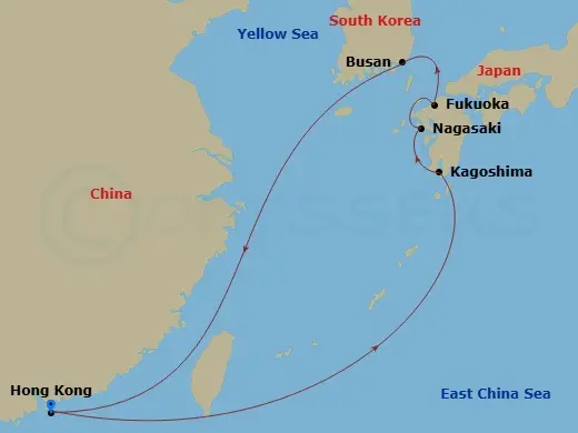 Itinerary schematic diagram