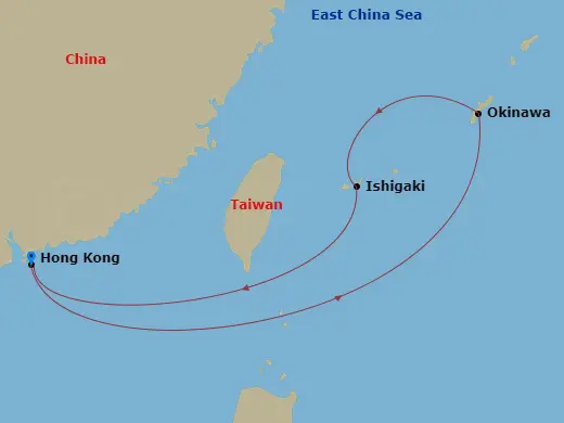 Itinerary schematic diagram