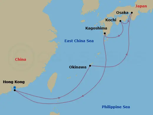 Itinerary schematic diagram