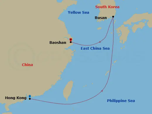 Itinerary schematic diagram