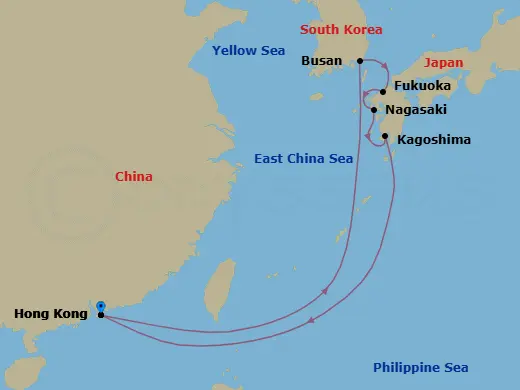 Itinerary schematic diagram