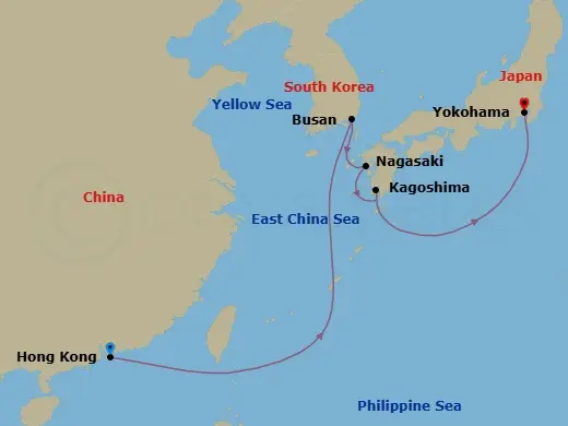 Itinerary schematic diagram