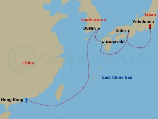 Itinerary schematic diagram