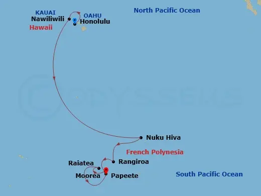 Itinerary schematic diagram