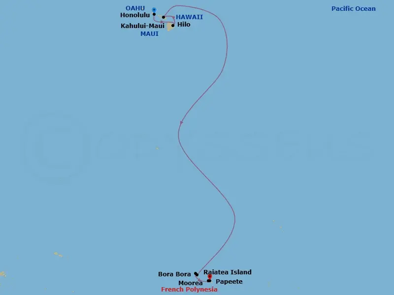 Itinerary schematic diagram