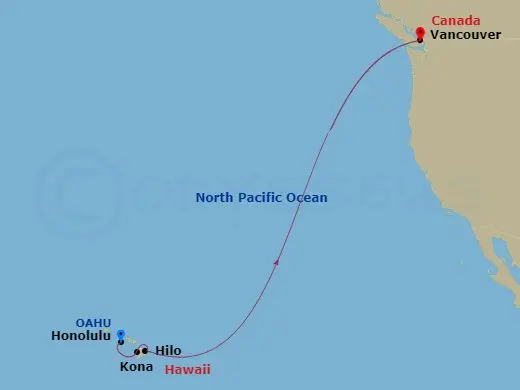 Itinerary schematic diagram
