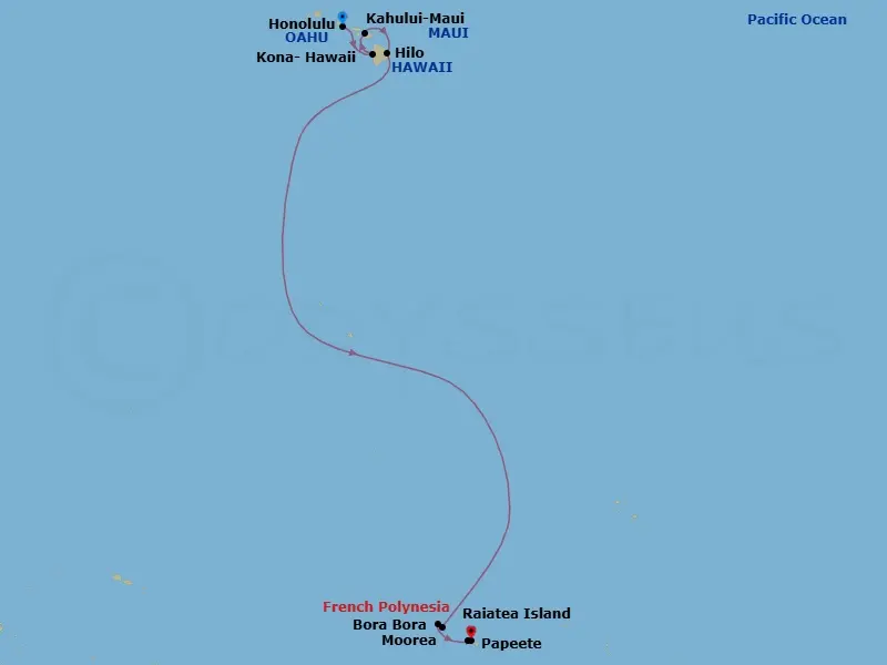 Itinerary schematic diagram