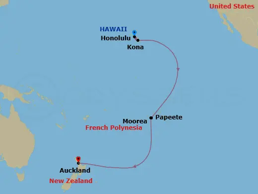Itinerary schematic diagram