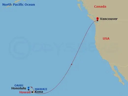 Itinerary schematic diagram