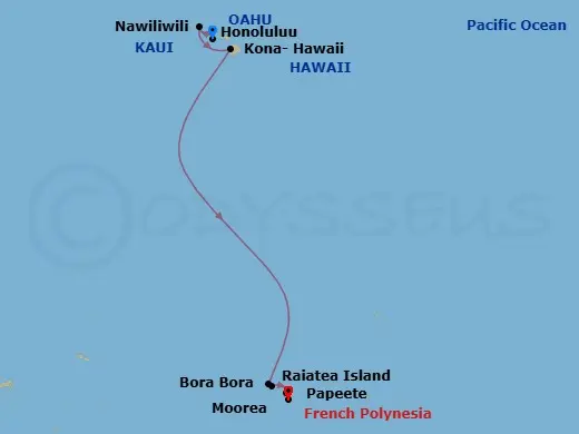 Itinerary schematic diagram