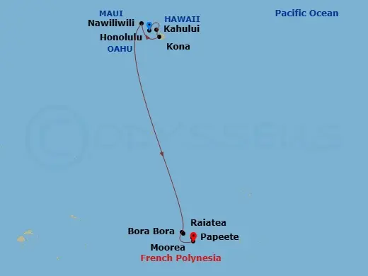 Itinerary schematic diagram