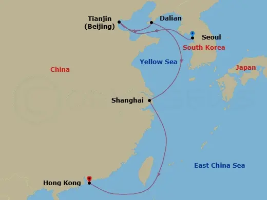 Itinerary schematic diagram
