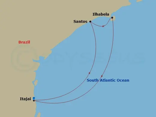 Itinerary schematic diagram