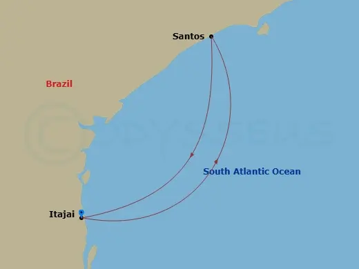 Itinerary schematic diagram