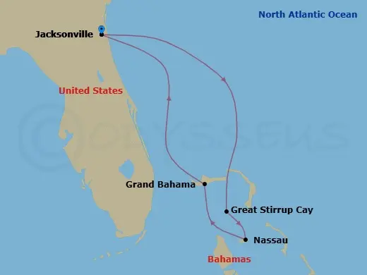 Itinerary schematic diagram