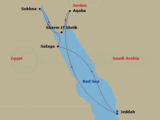 Itinerary schematic diagram
