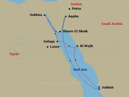 Itinerary schematic diagram