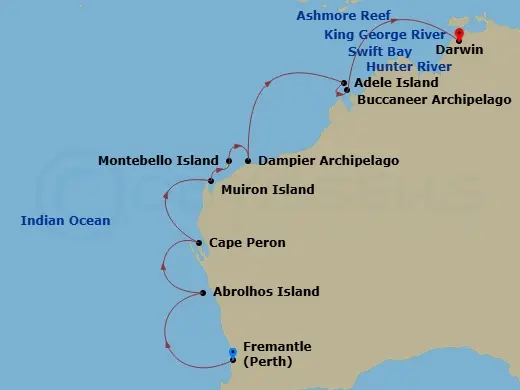 Itinerary schematic diagram