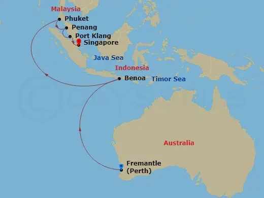 Itinerary schematic diagram