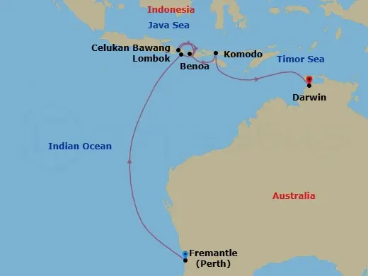 Itinerary schematic diagram