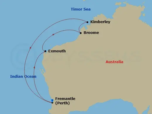 Itinerary schematic diagram