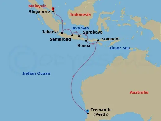 Itinerary schematic diagram