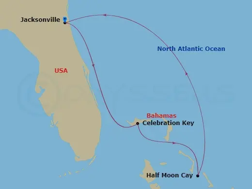 Itinerary schematic diagram