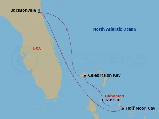 Itinerary schematic diagram