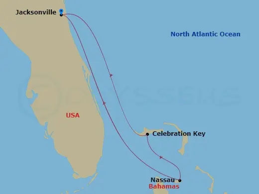 Itinerary schematic diagram