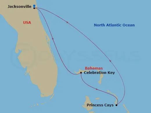 Itinerary schematic diagram