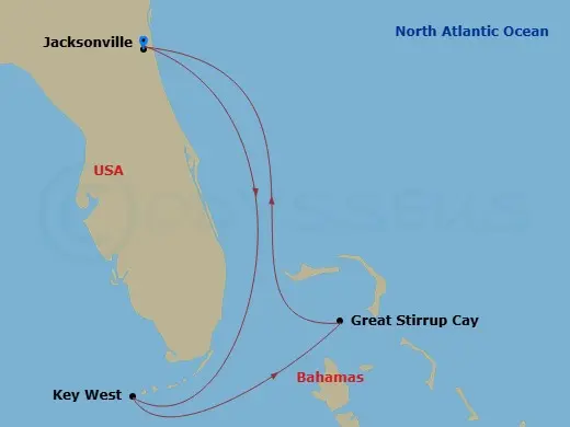 Itinerary schematic diagram