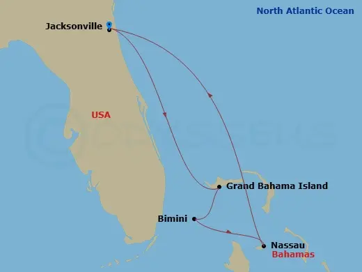 Itinerary schematic diagram