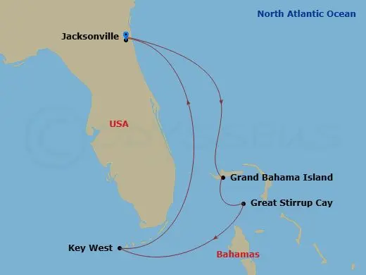 Itinerary schematic diagram