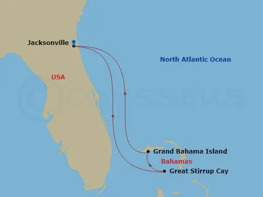 Itinerary schematic diagram
