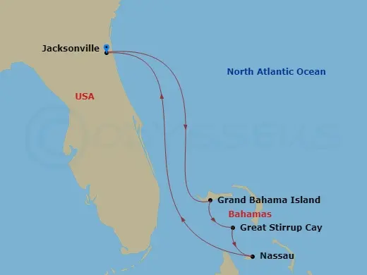 Itinerary schematic diagram