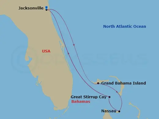 Itinerary schematic diagram