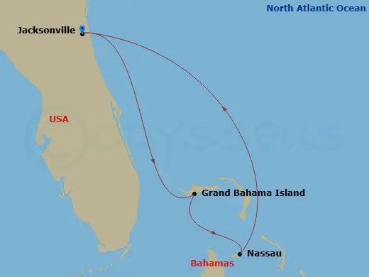 Itinerary schematic diagram
