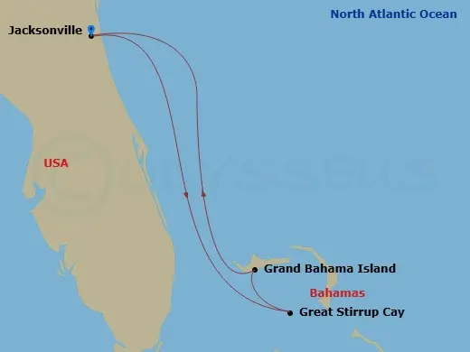 Itinerary schematic diagram