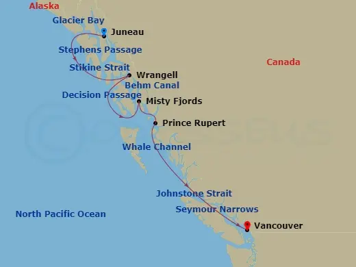 Itinerary schematic diagram