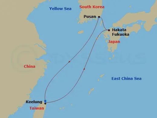 Itinerary schematic diagram