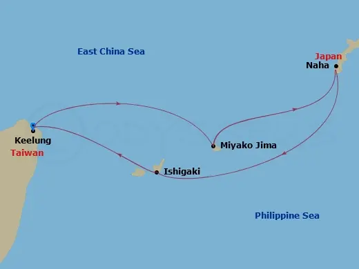 Itinerary schematic diagram