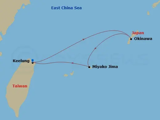 Itinerary schematic diagram